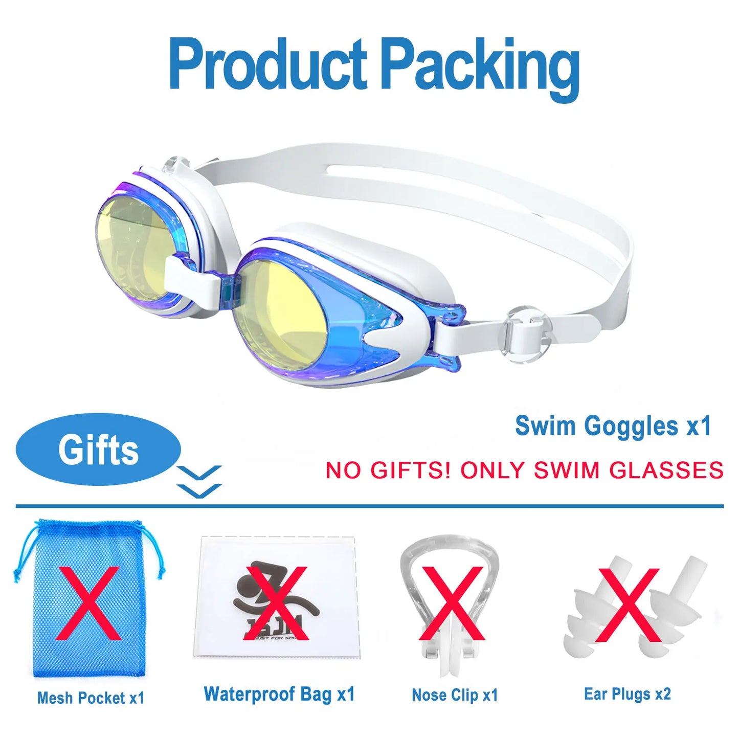 Kids Swimming Goggles - Anti-Fog UV Protection Waterproof Silicone Swim Glasses for Boys Girls Swim Eyewear Gift