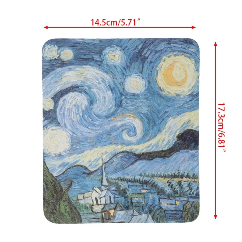 Van Gogh Microfibre Glasses Cloths - Clean Lens Dust Wiper Camera Screen Cleaner Soft Suede