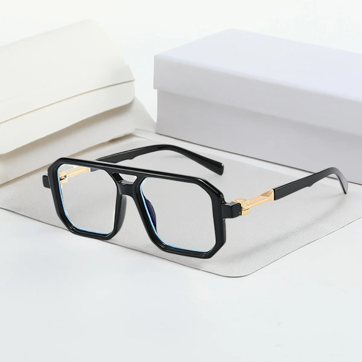 Light Frame Anti Blue Glasses Transparent Black Optical Glasse Women Men Square Eyewear Blocking eyeglasse Spectacle Eyeglasses