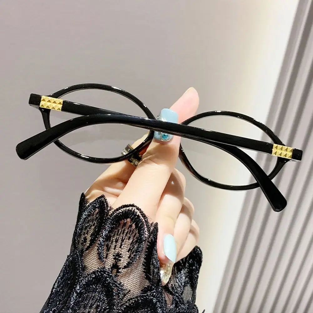 Y2K Retro Oval Frame Glasses Women Female Sweet Cool Eyewear Trend Reading Computer Anti Blue Light Eyeglasses