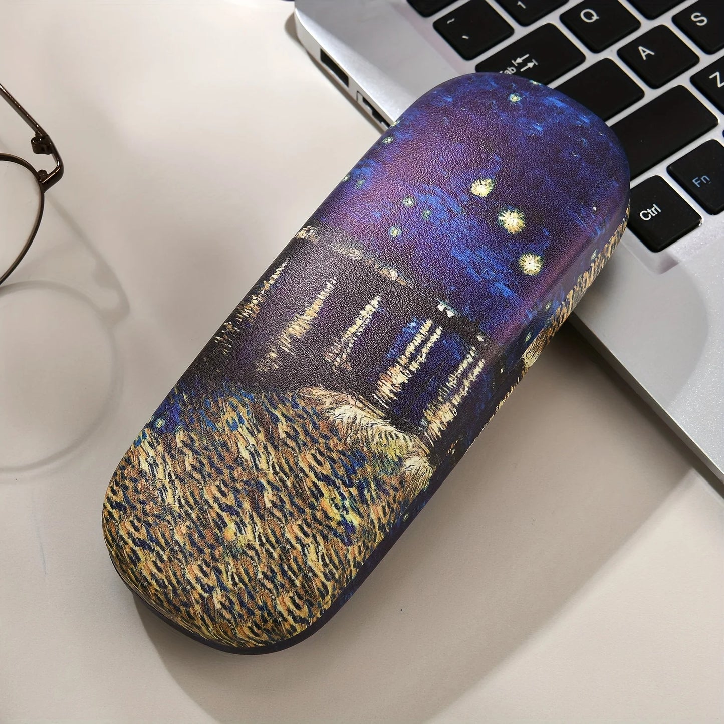 Van Gogh Inspired Glasses Case - Durable, Portable Eyewear Storage For Men & Women Case Holder