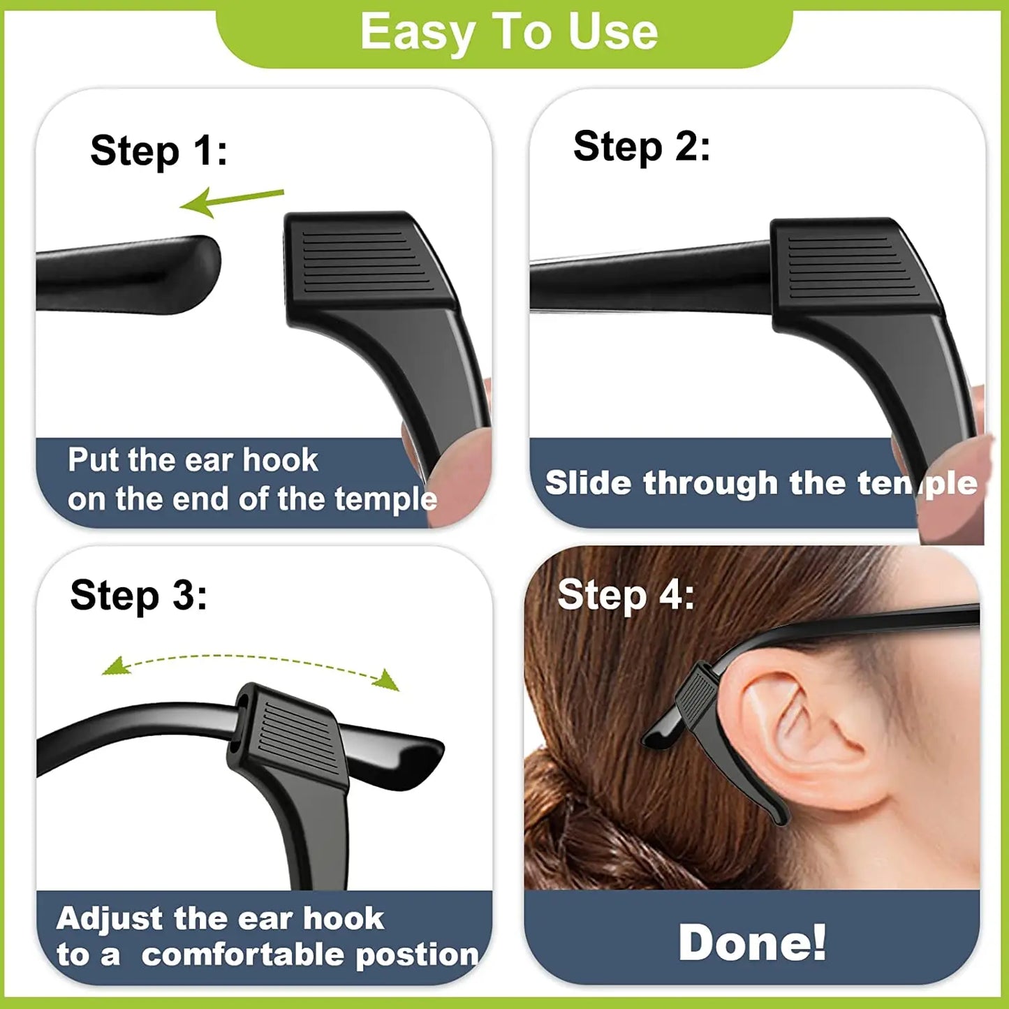 Silicone Antii-Slip Spectacle Attachments