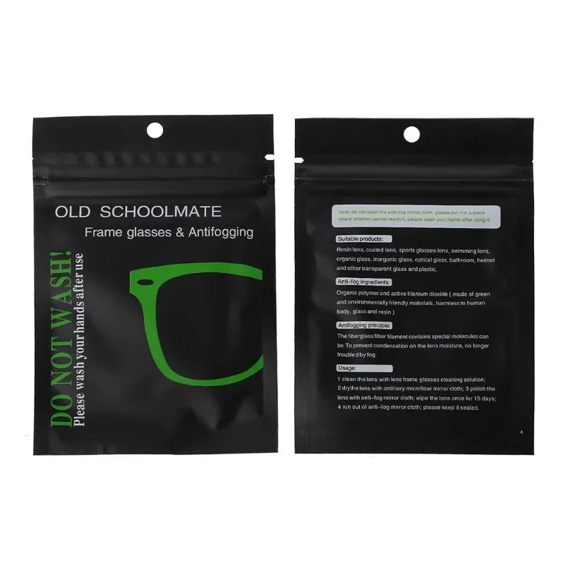 Reusable Anti-Fog Glasses Wipes Suede Pre-moistened Antifog Lens Cloth Defogger Eyeglass Wipe Glasses Prevent Fogging