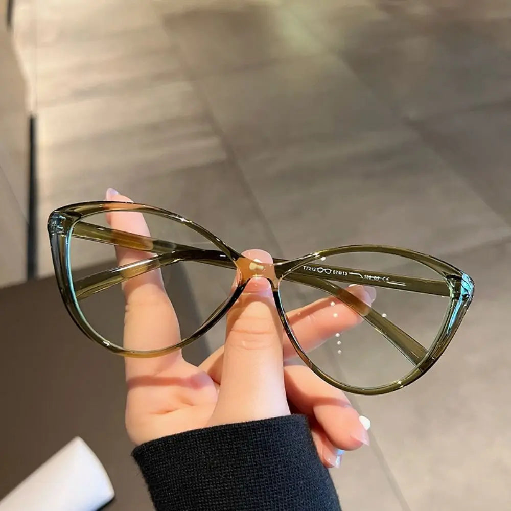 Y2K Retro Oval Frame Glasses Women Female Sweet Cool Eyewear Trend Reading Computer Anti Blue Light Eyeglasses