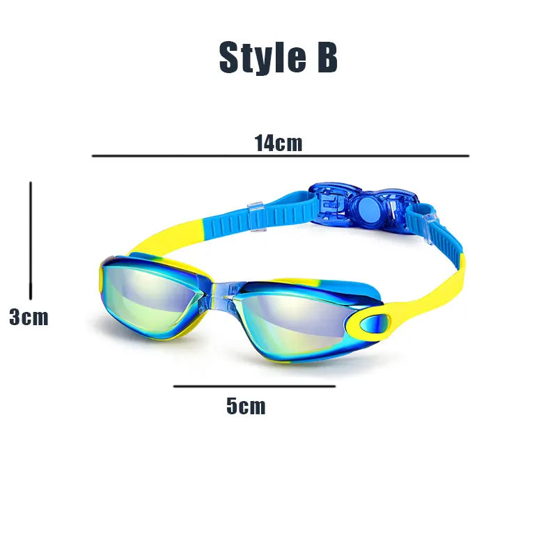 Kids Swimming Goggles - Anti-Fog UV Protection Waterproof Silicone Swim Glasses for Boys Girls Swim Eyewear Gift