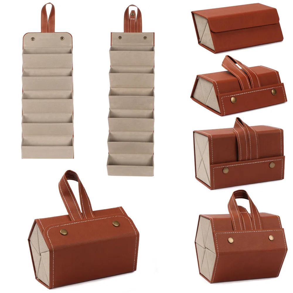 Portable Glasses Organizer 2/3/4/5/6 Multi-slot Eyeglasses Storage Display Travel Sunglasses Case
