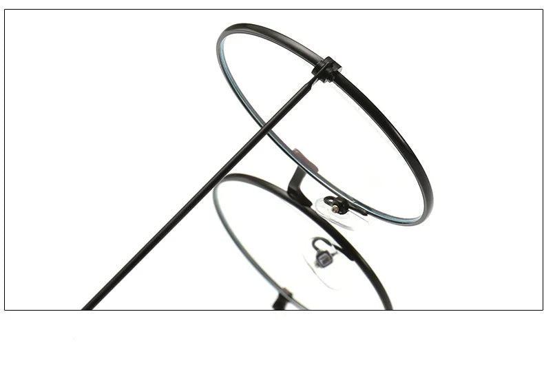 Men And Women Retro Round Blue Light Computer Mirror Reading Playing Games Eye Protection Decorative Glasses