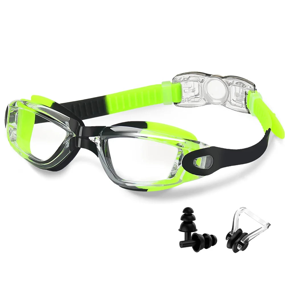 Adult Swimming Goggles - Professional Waterproof Swim Eyewear Glasses Anti-fog 100% UV Protection No Leaking For Adult Men Women Youth