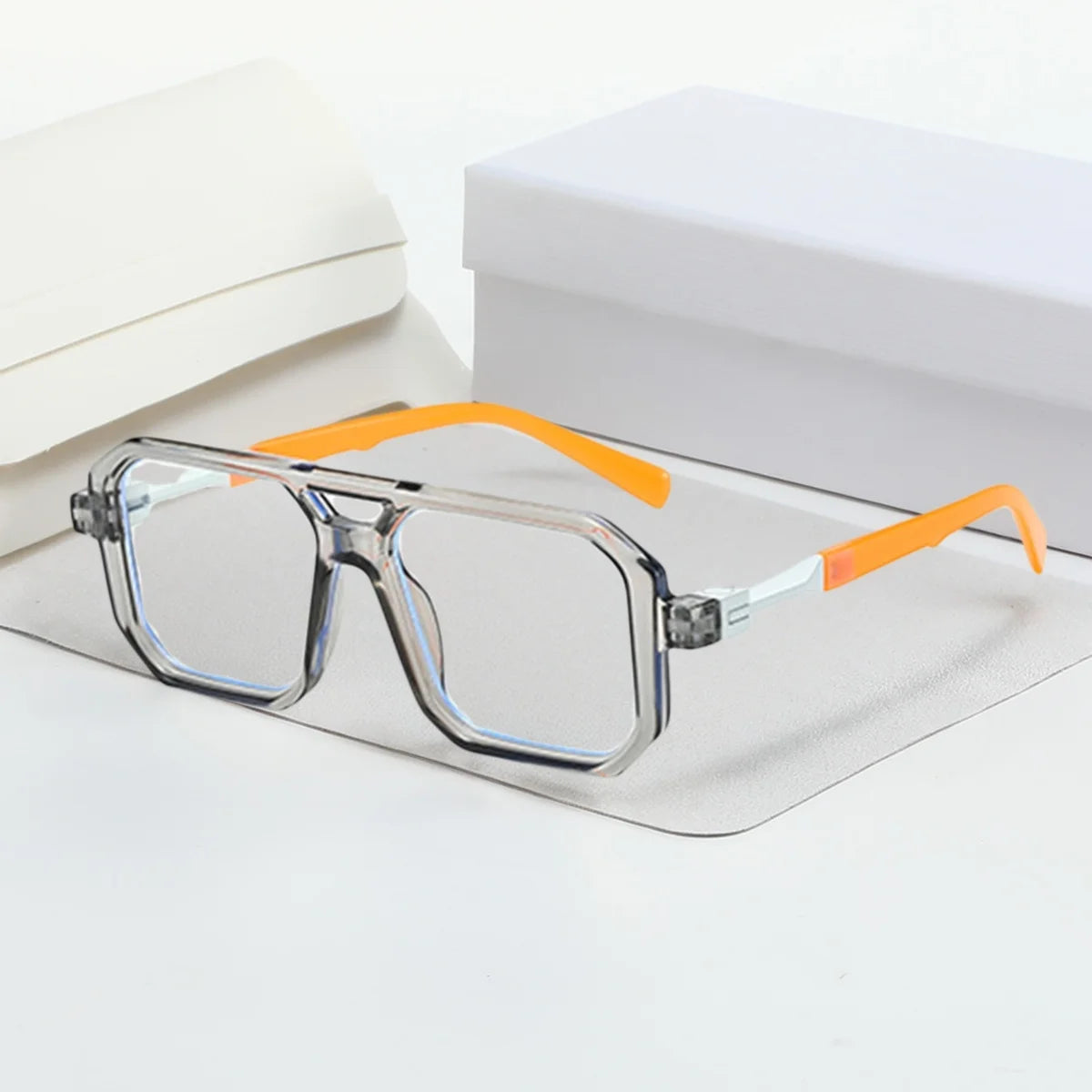 Light Frame Anti Blue Glasses Transparent Black Optical Glasse Women Men Square Eyewear Blocking eyeglasse Spectacle Eyeglasses