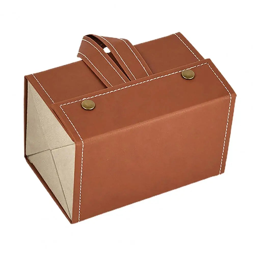 Eyewear Storage Box with Metal Snaps - Multiple Compartments Solid Color Design Sunglasses Jewelry Organizer Storage Case