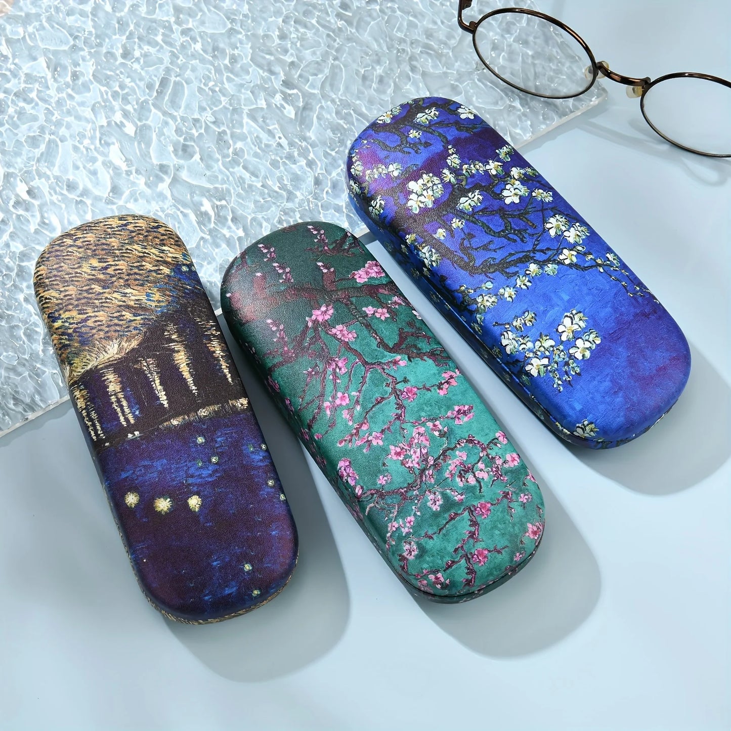 Van Gogh Inspired Glasses Case - Durable, Portable Eyewear Storage For Men & Women Case Holder