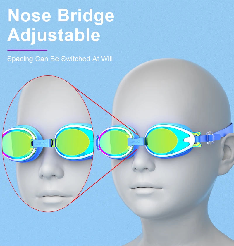 Kids Swimming Goggles - Anti-Fog UV Protection Waterproof Silicone Swim Glasses for Boys Girls Swim Eyewear Gift