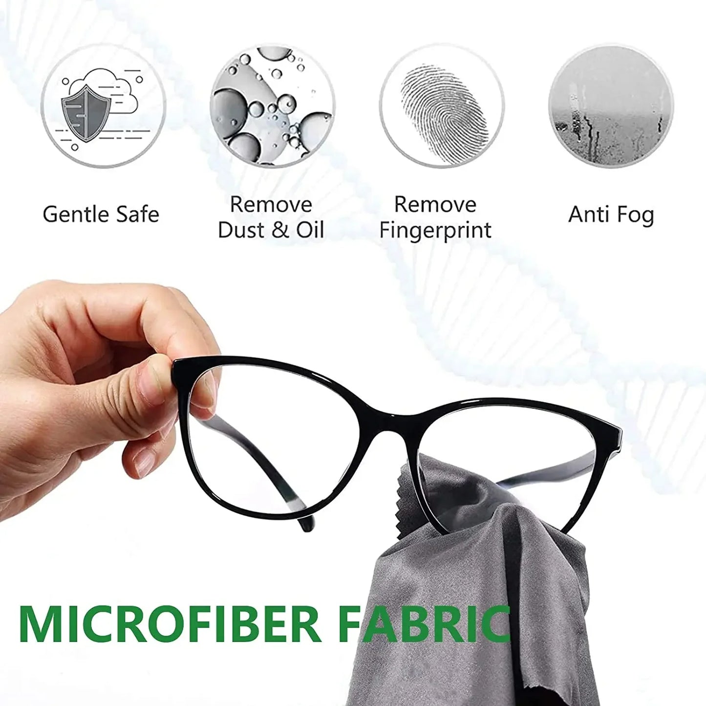 Reusable Anti-Fog Glasses Wipes Suede Pre-moistened Antifog Lens Cloth Defogger Eyeglass Wipe Glasses Prevent Fogging