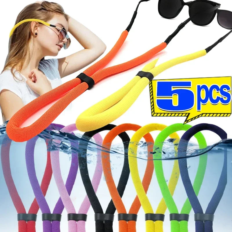 1/5Pcs Floating Foam Rope Chain Sport Glasses Cord Eyewear Strap Lanyards Adjustable Eyeglasses Holder Neck Strap String Holder