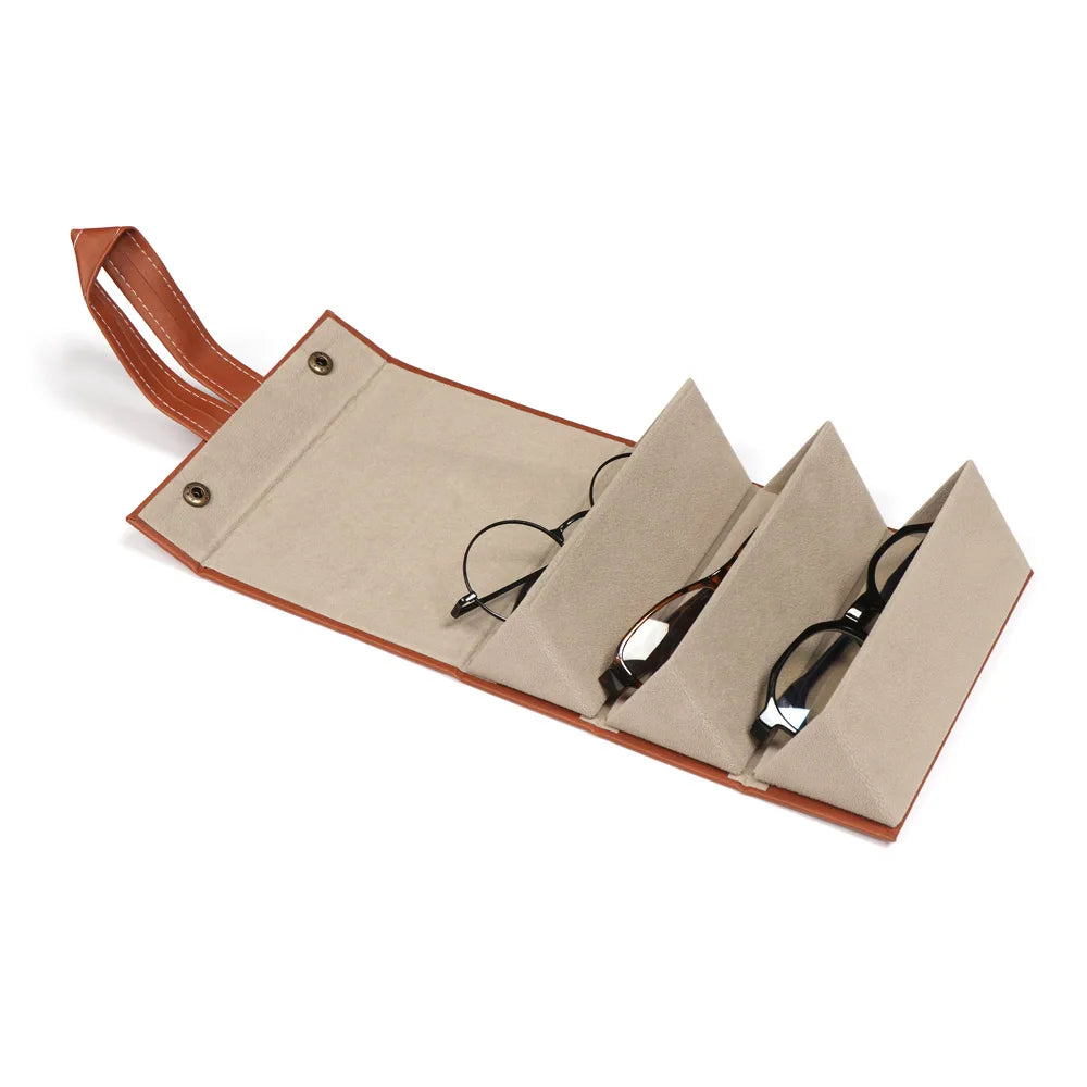 Portable Glasses Organizer 2/3/4/5/6 Multi-slot Eyeglasses Storage Display Travel Sunglasses Case