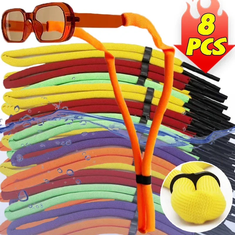 Swimming Adjustable Floating Foam Chain Eyeglasses Straps Sport Glasses Cord Eyewear Strap Lanyard Anti-Slip String Cord Holder