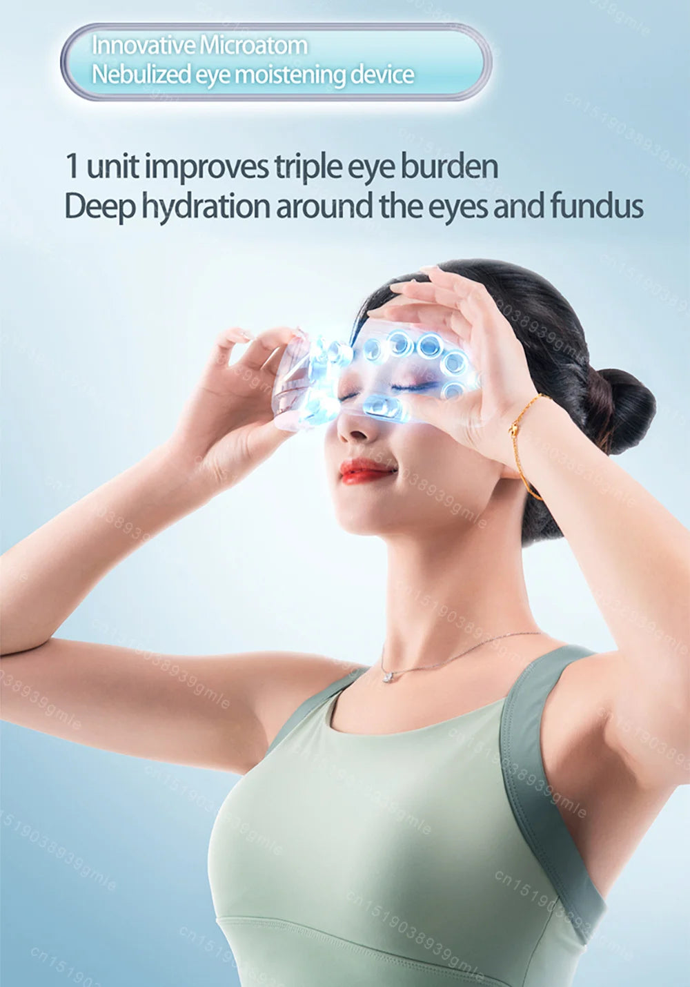 Steam Eye Massager / Warm Spa Eye Steamer - Acupressure Therapy Kneading Massage Eyes Bluetooth Relieve Eye Fatigue Massage Relax