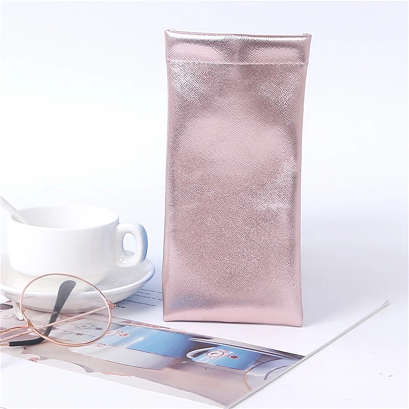 Soft Reading Glasses Case - Solid Sun Glasses Pouch Simple Eyewear Storage Bags Eyewear Accessories