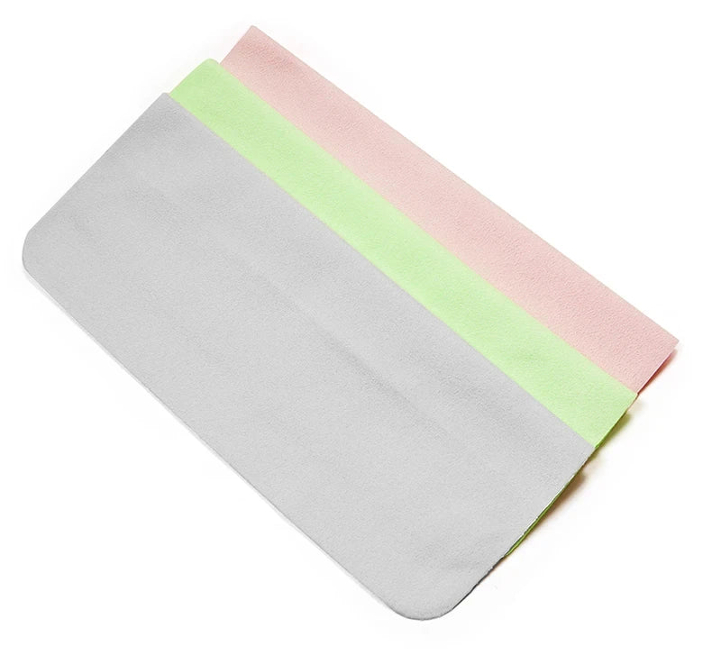 Five Eyeglass Cleaning Cloths - Microfiber adaptable for Screens, Lenses Nylon or Polaroid Glasses