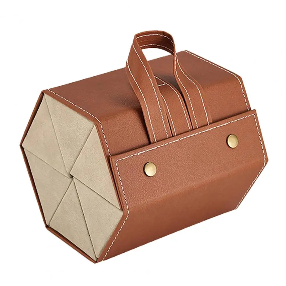 Eyewear Storage Box with Metal Snaps - Multiple Compartments Solid Color Design Sunglasses Jewelry Organizer Storage Case