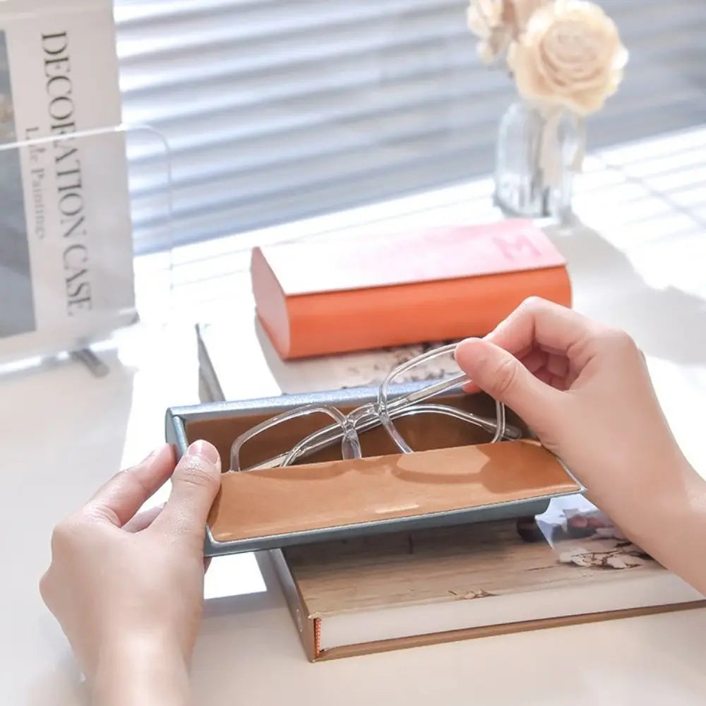 DOUBLE Glasses Case - For 2 Pair Eyeglasses Holder Portable Glasses Case Double Layer Glasses Case