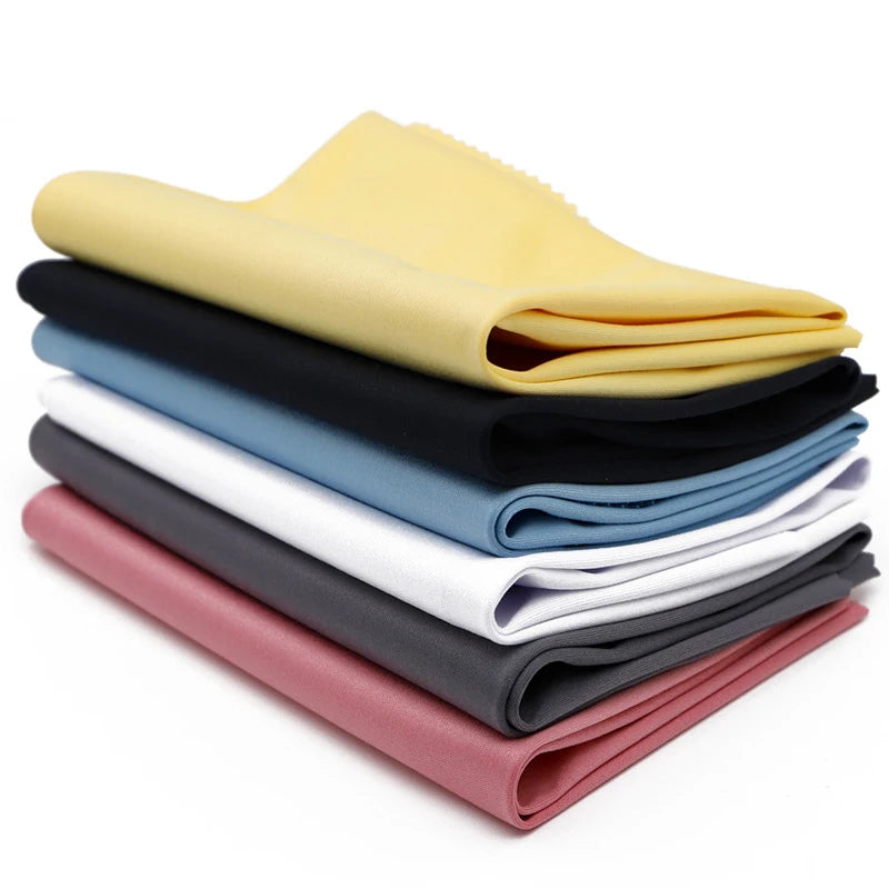 Five Large (30x30cm) Microfiber Lens Cleaning Cloth - Eyeglasses Cleaner Wipe Colorful Grey White Black
