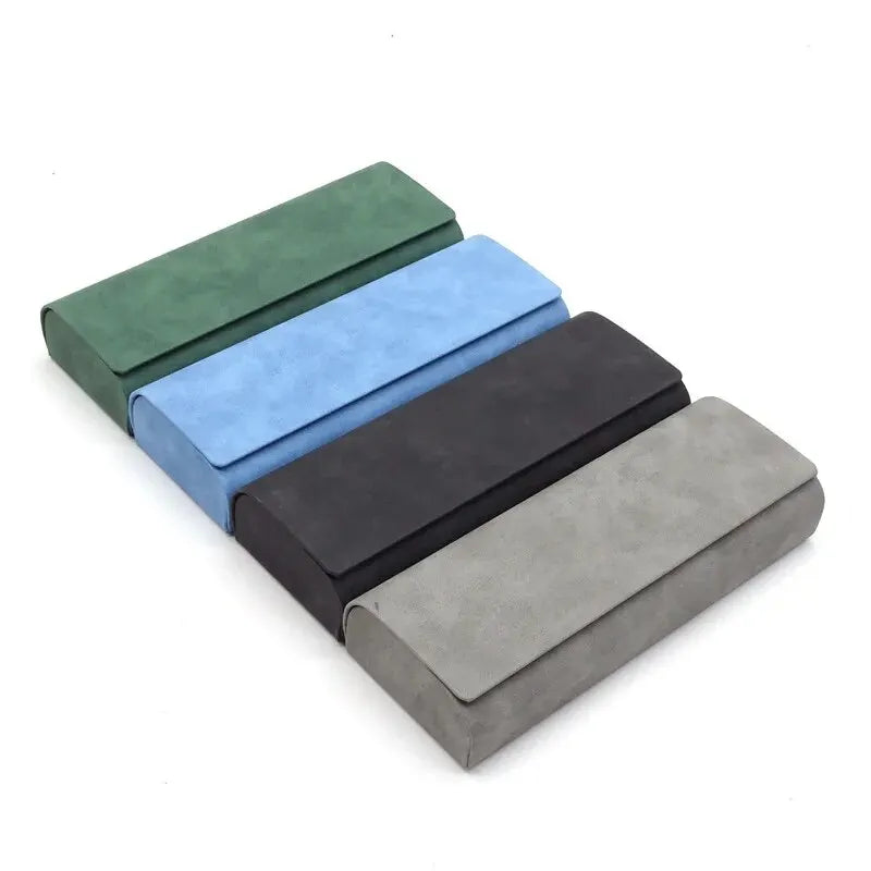 Hard-shell Spectacle Case Men Women Glasses Case PU Leather Portable Anti-extrusion Sunglasses Storage Box Folding Eyewear Pouch