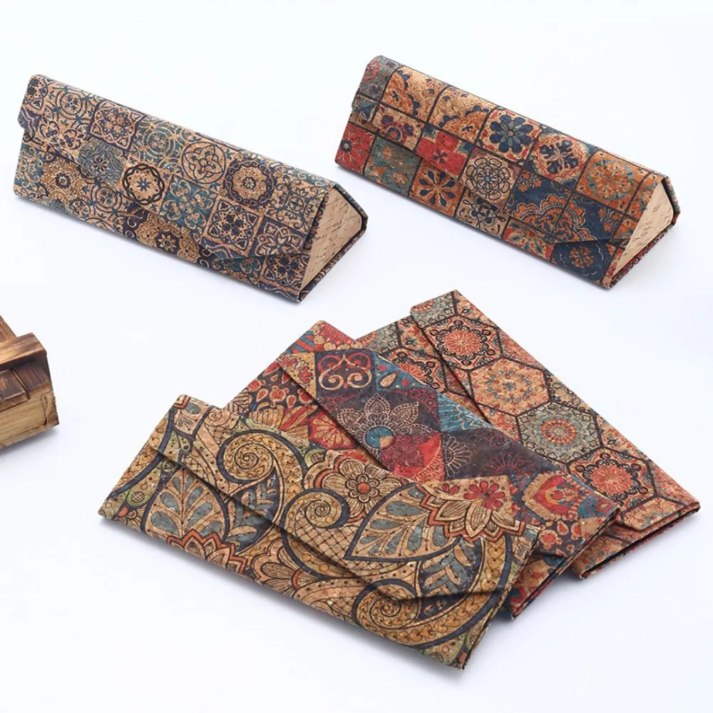 Folding Triangle Glasses Case Women Personalit Sunglasses Box Portable Travel Glasses Storage Box