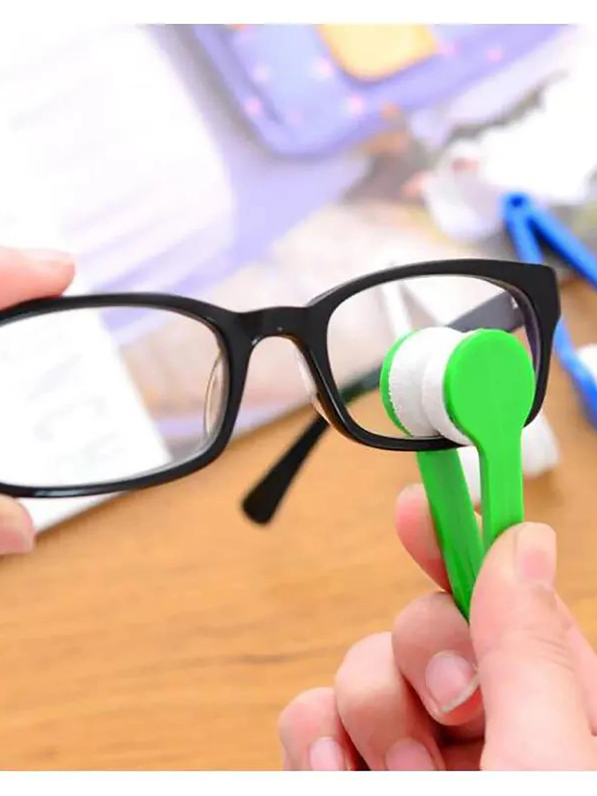 Glasses Cleaning Rub Portable Multifunctional Mini Eye Glasses Cleaner Brush Sunglasses Spectacles Microfiber Wiping Tool
