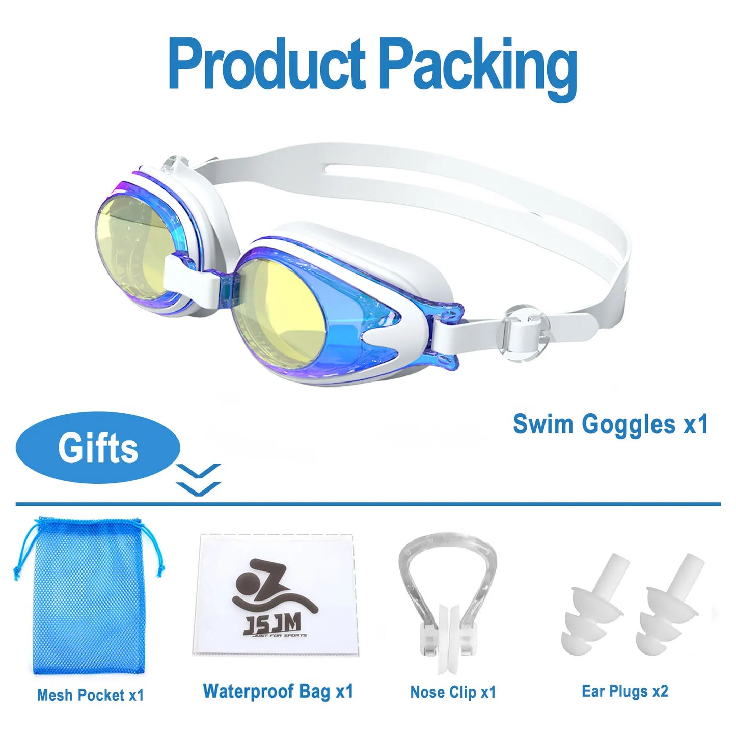Kids Swimming Goggles - Anti-Fog UV Protection Waterproof Silicone Swim Glasses for Boys Girls Swim Eyewear Gift
