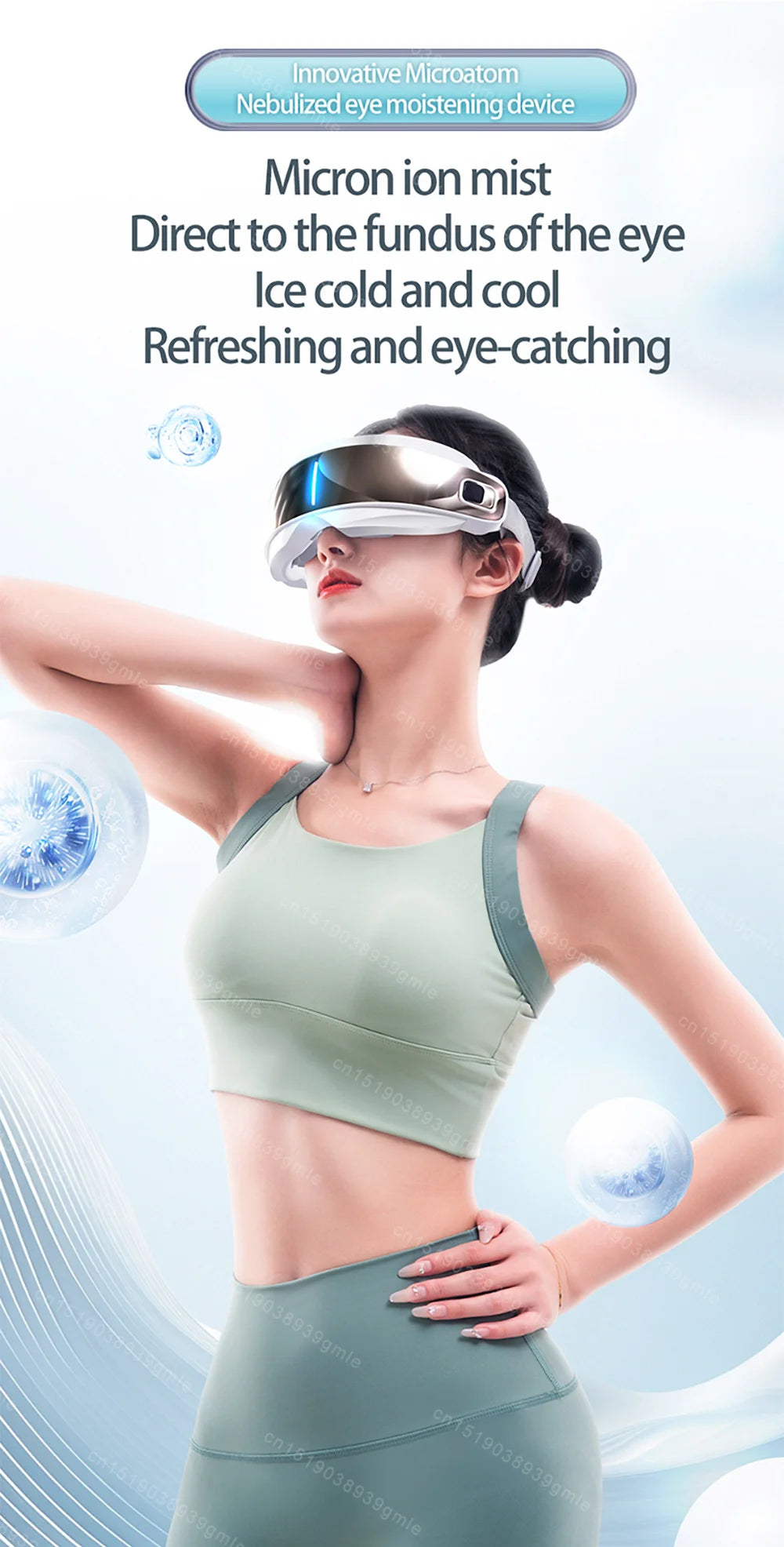 Steam Eye Massager / Warm Spa Eye Steamer - Acupressure Therapy Kneading Massage Eyes Bluetooth Relieve Eye Fatigue Massage Relax