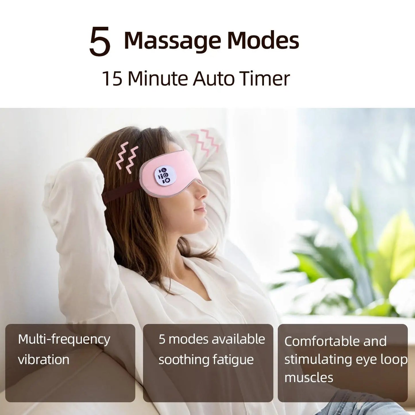 Hot and Cold Massage Eye Mask - Electric Heating Eye Massager Relieve Eye Fatigue Dark Circles Sleeping Mask Eyeshadow