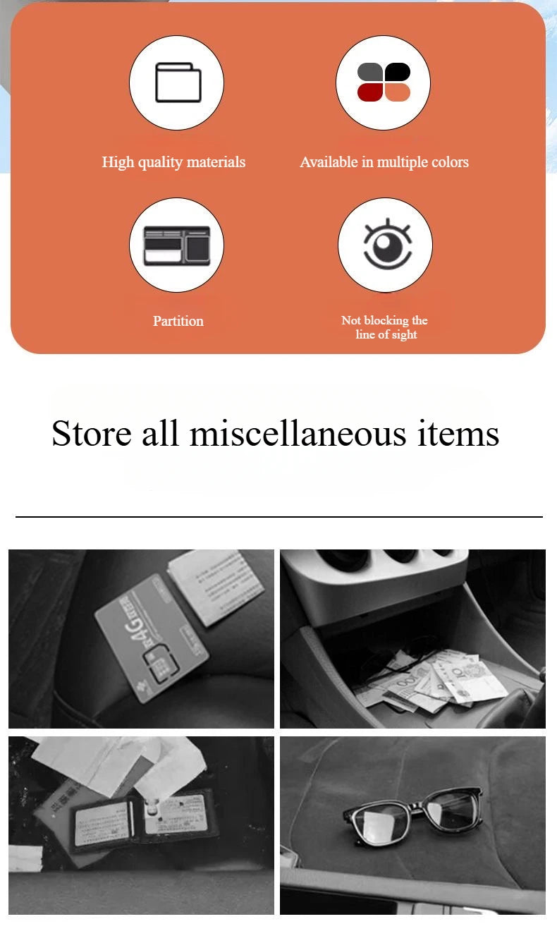 Car Sunshade Multi-Storage for Sunglasses, Car Glasses, Cards and General Organizer