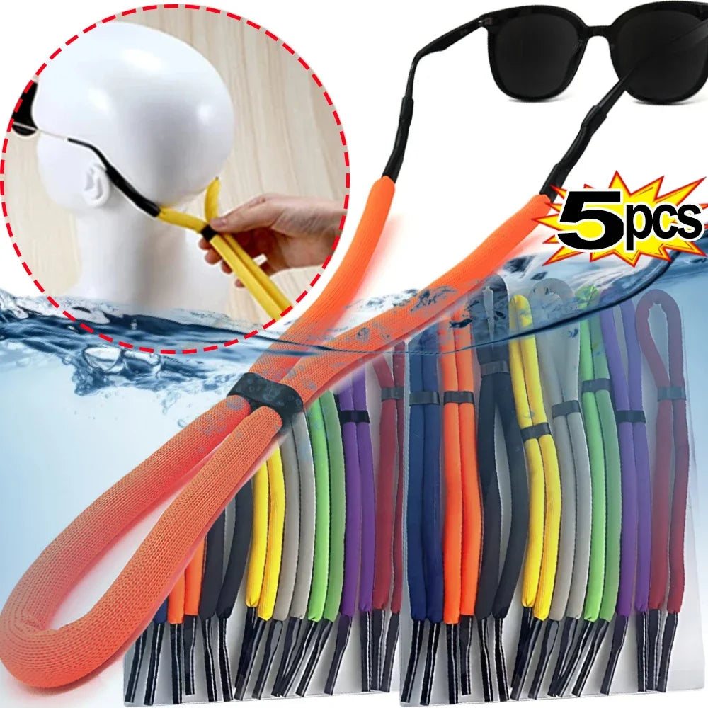1/5Pcs Floating Foam Rope Chain Sport Glasses Cord Eyewear Strap Lanyards Adjustable Eyeglasses Holder Neck Strap String Holder