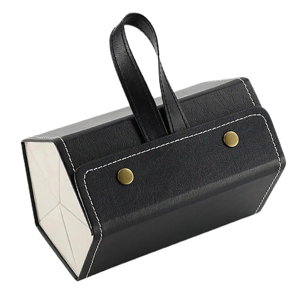 Eyewear Storage Box with Metal Snaps - Multiple Compartments Solid Color Design Sunglasses Jewelry Organizer Storage Case