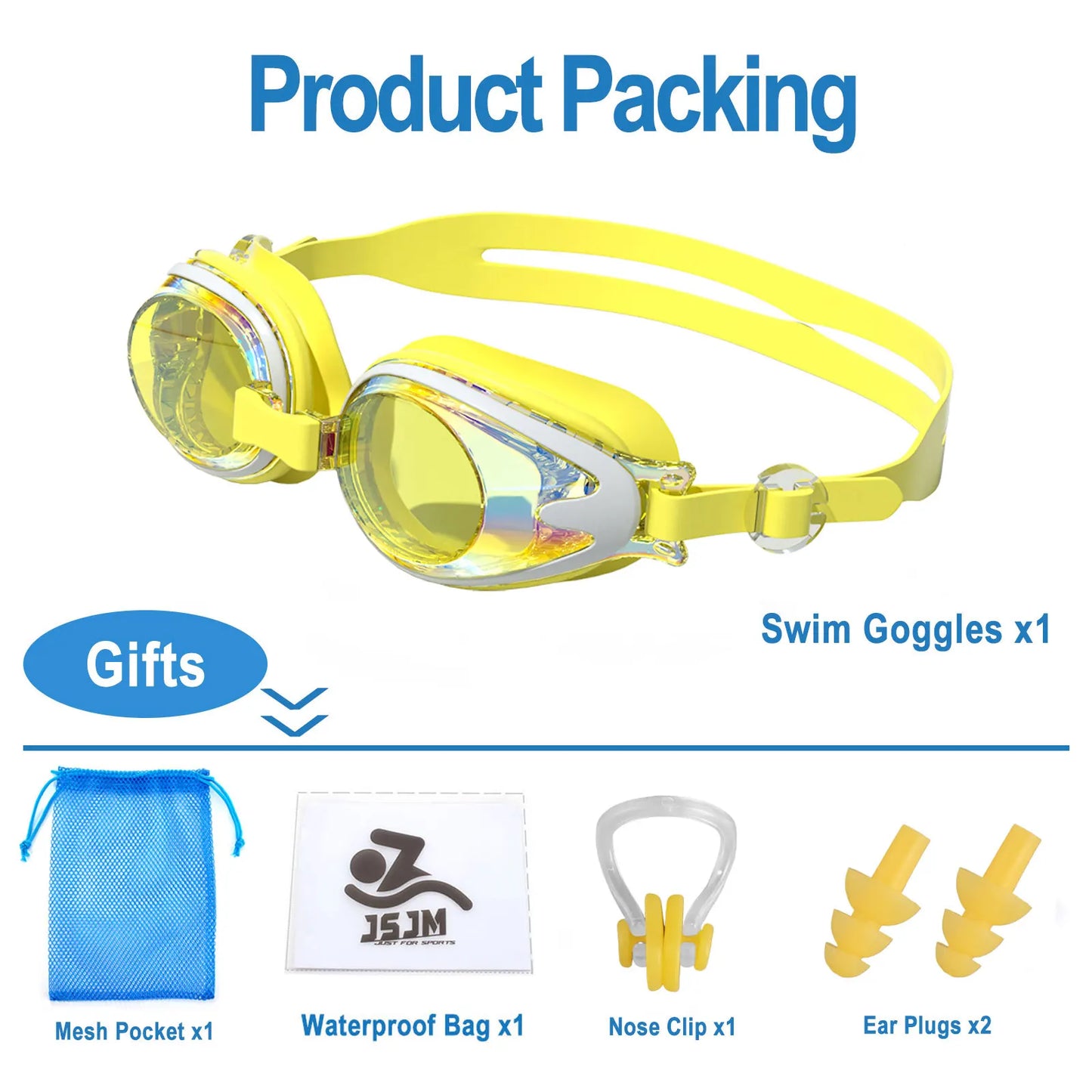 Kids Swimming Goggles - Anti-Fog UV Protection Waterproof Silicone Swim Glasses for Boys Girls Swim Eyewear Gift
