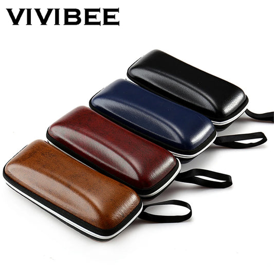 Leather Sunglasses Case Zipper Waterproof Sun Glasses Eyewear Storage Men Eyeglasses Genuine Spectacle Box