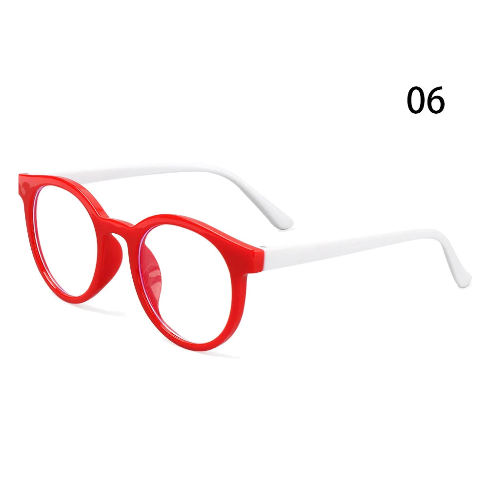 Children Round Anti-blue Light Eyeglasses Ultra Light Frame Computer Glasses Protection Portable Eyewear Goggles Spectacle