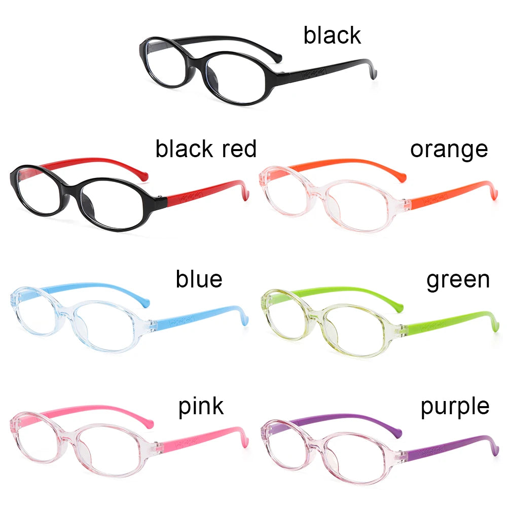 Children Round Anti-blue Light Eyeglasses Ultra Light Frame Computer Glasses Protection Portable Eyewear Goggles Spectacle