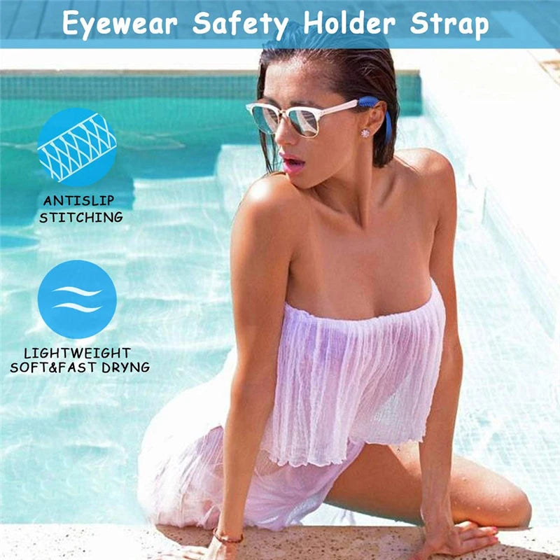 Eyeglasses Holder Strap Premium Soft Neoprene Glasses Anti Slip Strap Stretchy Neck Cord Sports Sunglasses Retainer for Men Wome