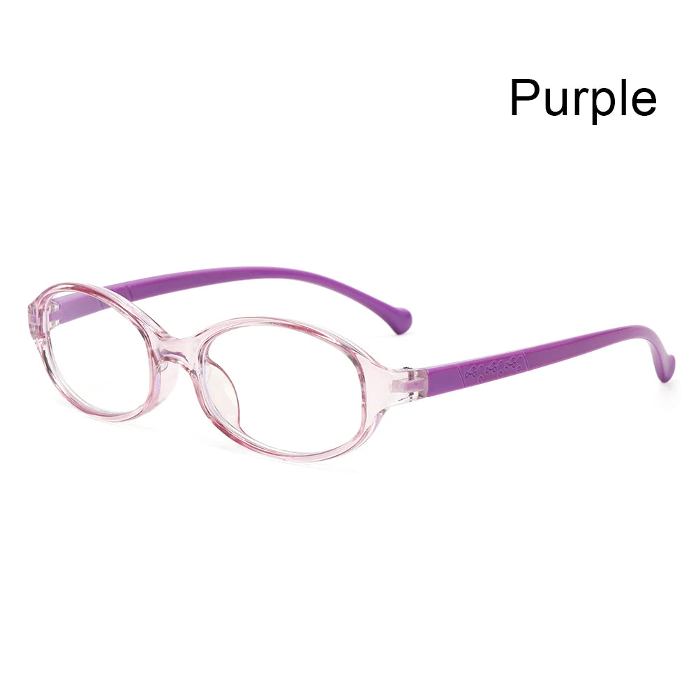 Children Round Anti-blue Light Eyeglasses Ultra Light Frame Computer Glasses Protection Portable Eyewear Goggles Spectacle
