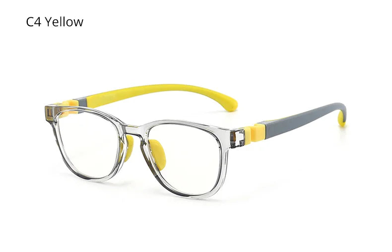 Ralferty Flexible Children's Anti-glare Blue Light Computer Glasses Kids Boy 0 Diopter Spectacles Myopia Optical Glasses Frame