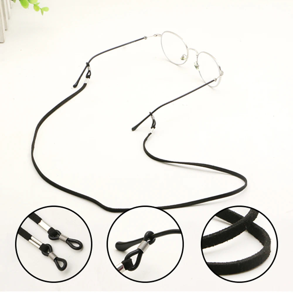 Colourful Leather Design High Elasticity Sunglasses Lanyard Strap Necklace Eyeglass Glasses Chain Cord Reading Glasses Strap Decoration