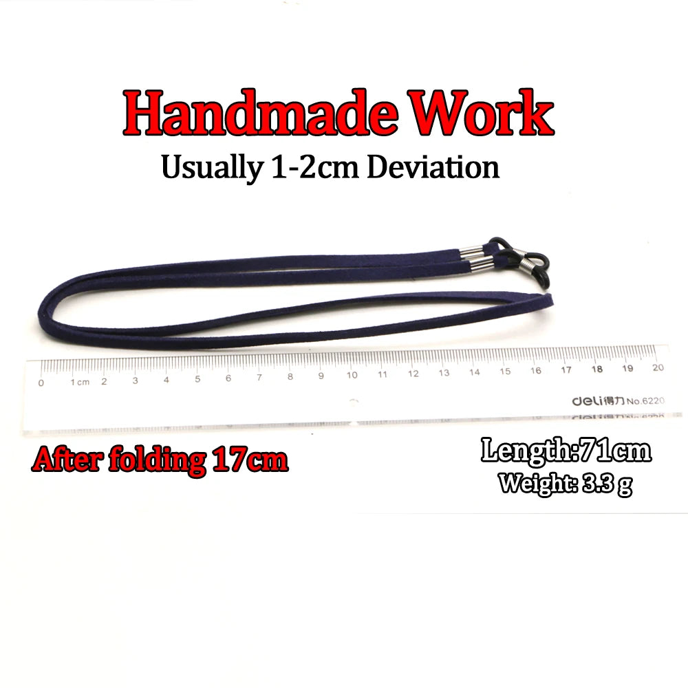 Colourful Leather Design High Elasticity Sunglasses Lanyard Strap Necklace Eyeglass Glasses Chain Cord Reading Glasses Strap Decoration