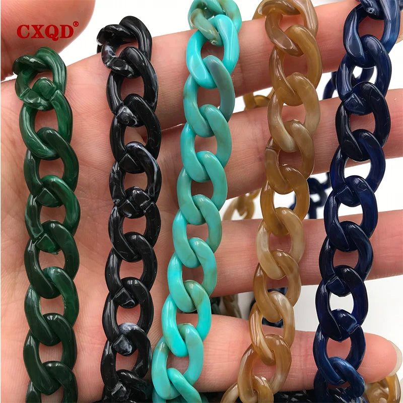 Fashion Women's Wide Acrylic Anti-Slip Eyewear Holder Neck Strap Glasses Chains Jewelry Necklace Accessory CXQD