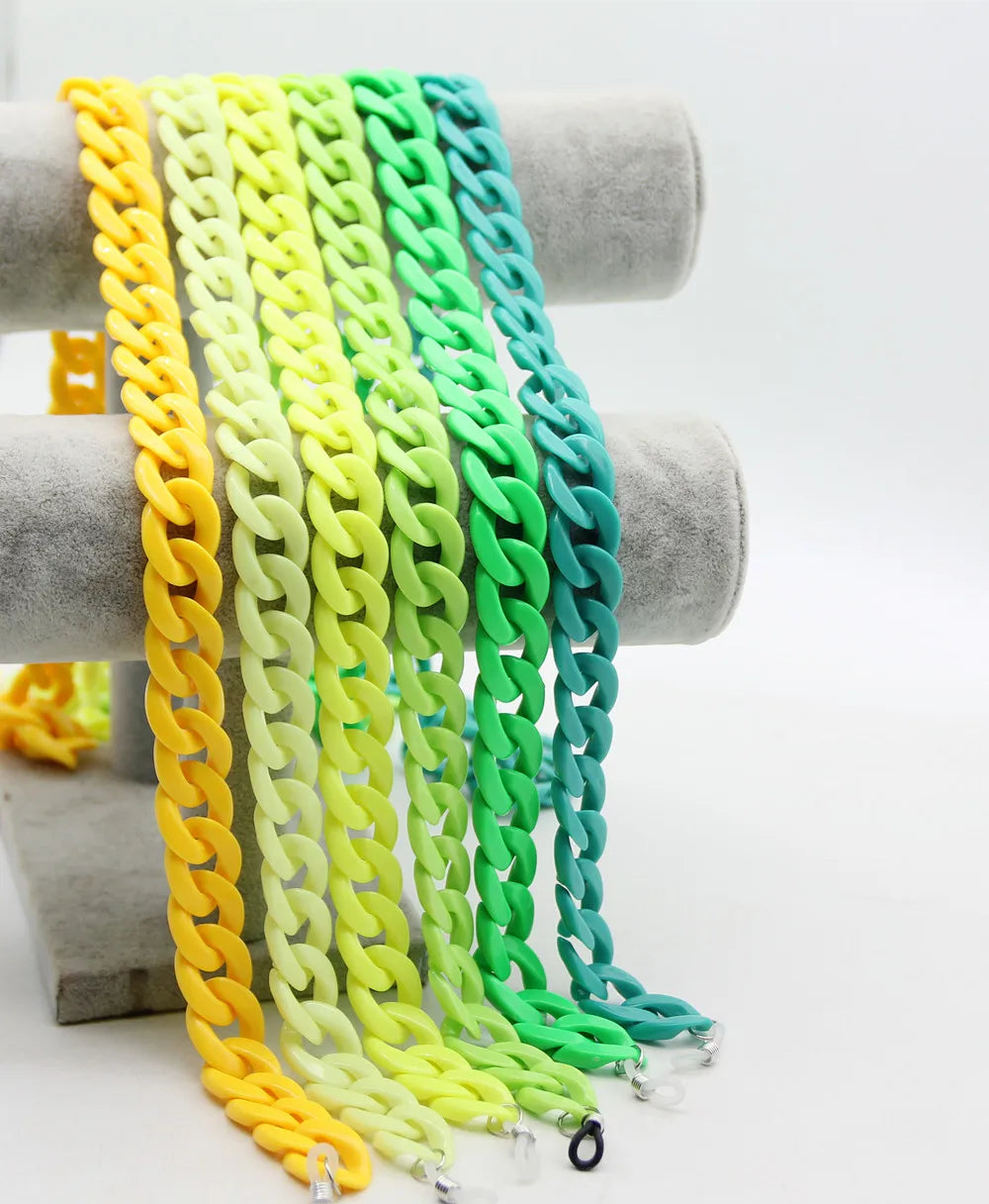 FishSheep 2020 New Color Acrylic Sunglasses Chain Women Eyeglass Chains Reading Glasses Cord Holder Neck Strap Rope Lanyard