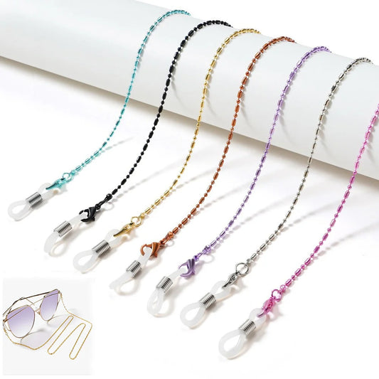 Glasses Chain Face Mask Necklace Non-slip Sunglasses Lanyard Metal Multicolor Retro Art Glasses Chain Neutral Jewelry