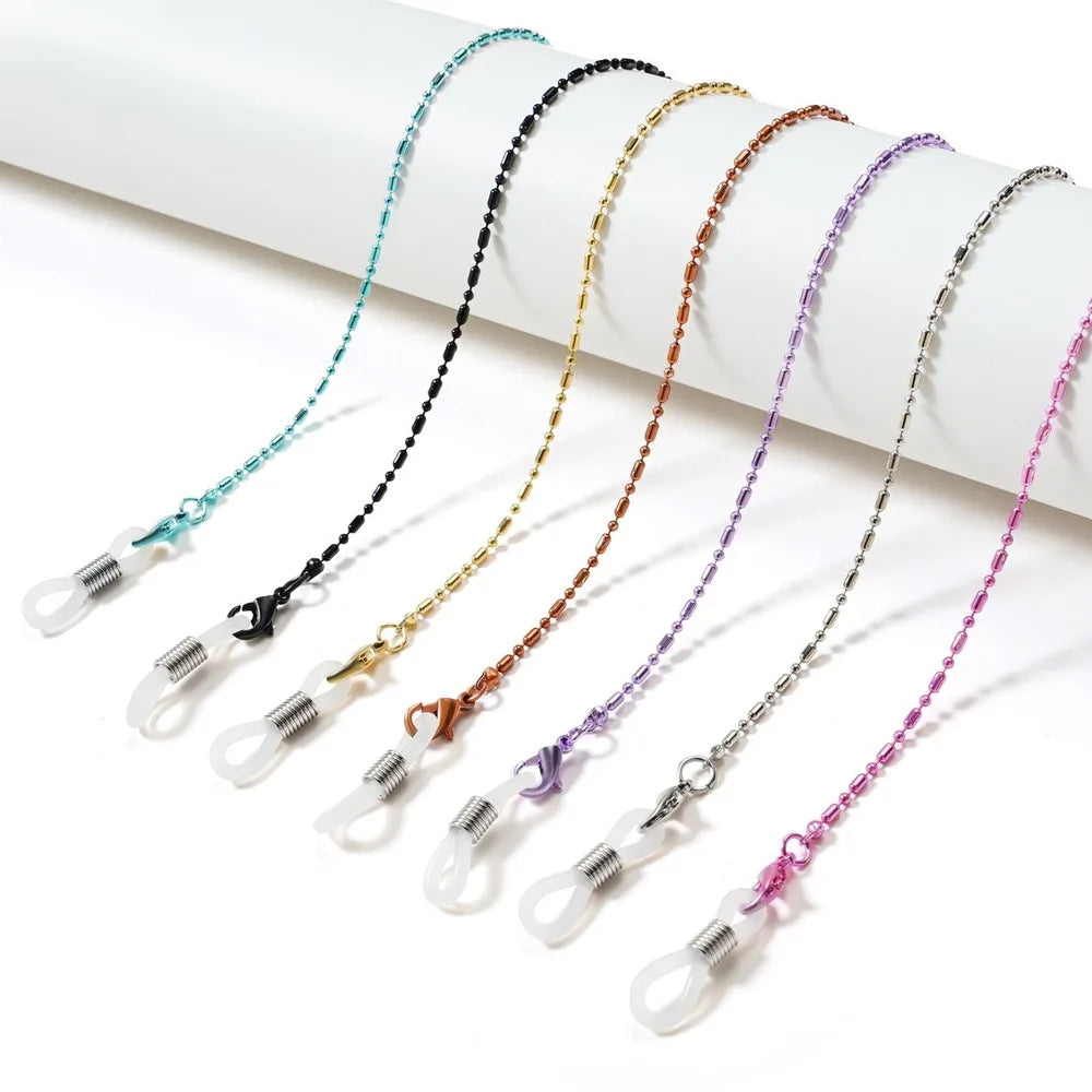 Glasses Chain Face Mask Necklace Non-slip Sunglasses Lanyard Metal Multicolor Retro Art Glasses Chain Neutral Jewelry