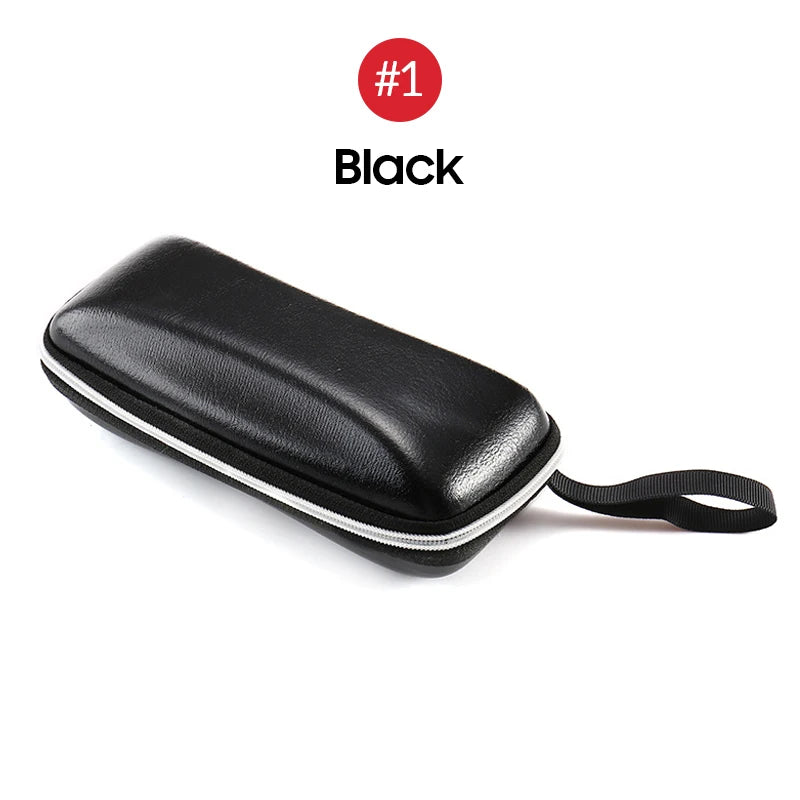 Leather Sunglasses Case Zipper Waterproof Sun Glasses Eyewear Storage Men Eyeglasses Genuine Spectacle Box