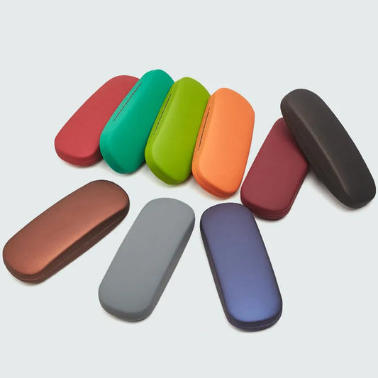 Solid Candy Color Leather Glasses Case - Sunglasses Hard Organization Students Optical Myopia Glasses Box Holder